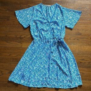 Sienna Sky Blue and White Floral Dress
